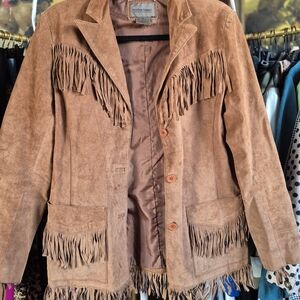 Scully Brown Fringe Blazer